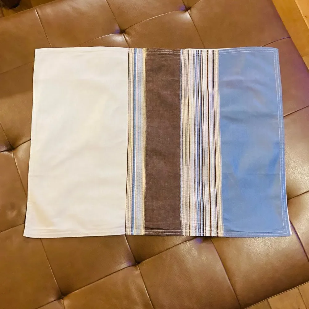 DOCKERS MASCULINE STRIPED PILLOW SHAMS STANDARD PILLOW COVERS